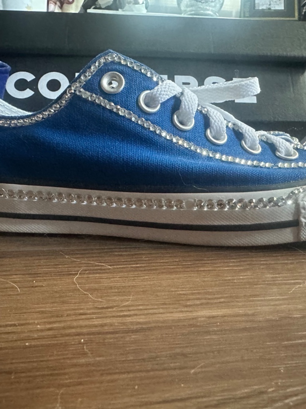 Jeweled Blue Converse - Picture 3 of 4